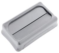 Deksel Rubbermaid Slim Jim Vented gesloten met swingsysteem grijs - thumbnail