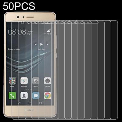 50 stuks 0.26 mm 9H 2.5 D gehard glas film voor Huawei P9 lite geen retail pakket