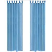 VidaXL Gordijn turquoise 140x175 cm (2 stuks) - thumbnail