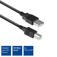 ACT AC3030 USB 2.0 Aansluitkabel USB-A Male/USB-B Male - 1 meter - thumbnail