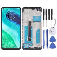 LCD Screen and Digitizer Full Assembly with Frame for Motorola Moto G8 XT2045-1 (Black) - thumbnail