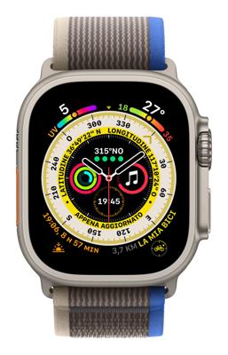 Refurbished Apple Watch Ultra 49 mm Trail band Grijs Licht gebruikt