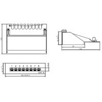Renkforce 8 poorten Netwerkpatchbox CAT 6 1 HE Ingericht - thumbnail