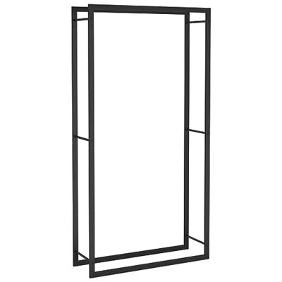 VidaXL Haardhoutrek 80x28x154 cm staal matzwart