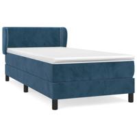 Boxspring met matras fluweel donkerblauw 100x200 cm - thumbnail