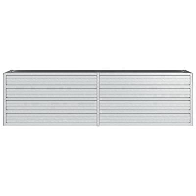 VidaXL Plantenbak verhoogd 160x40x45 cm gegalvaniseerd staal zilver VidaXL Plantenbak verhoogd 160x40x45 cm gegalvaniseerd staal zilver