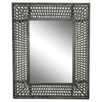 PTMD Spiegel Yenna zwart metaal L 98 X 8 X 123 - thumbnail