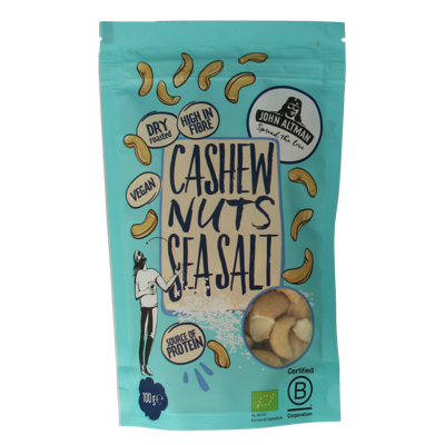 Dry roasted cashew nuts sea salt bio 100 Gram
