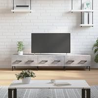 Tv-meubel 150x36x30 cm bewerkt hout betongrijs - thumbnail