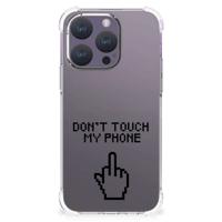 iPhone 15 Pro Anti Shock Case Finger Don't Touch My Phone - thumbnail