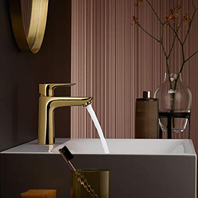 Wastafelmengkraan Talis E 110 HansGrohe Eengreeps met Trekwaste Gepolijst Goud - thumbnail