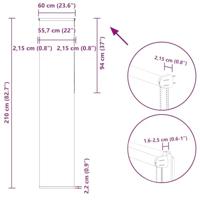 Rolgordijn verduisterend 60x210 cm stofbreedte gebroken wit - thumbnail