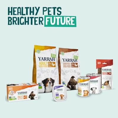 Yarrah Voedzaam biologisch droogvoer voor honden, voor alle volwassen honden, exquise biologische hondenbrokken met kip, 5 kg, 100% biologisch en vrij van kunstmatige toevoegingen