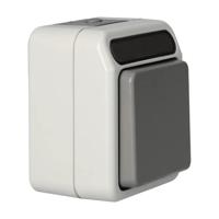 Merten 4074986 AquaStar Compleet Kruisschakelaar spatwaterdicht Lichtgrijs 1-voudig 1 stuk(s) - thumbnail