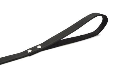 Hondenriem van leer 165cm x 16mm zwart
