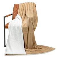 Espoo camel met sherpa 200x240 cm - thumbnail