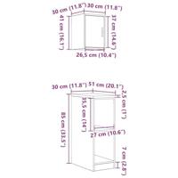 VidaXL Garagekasten 2 st spaanplaat zwart - thumbnail