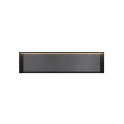 Hotbath &More Inbouwnis - 30 x 120 x 10 cm - Frameless - met LED-verlichting - Geborsteld Zwart PVD
