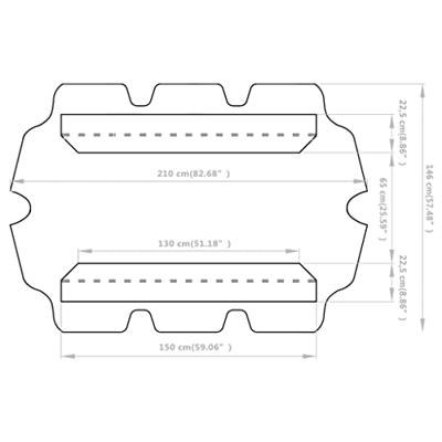 Vervangingsluifel voor schommelbank 150/130x105/70 cm wit