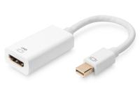 ASSMANN Electronic AK-340416-002-W video kabel adapter 0,2 m Mini DisplayPort HDMI Type A (Standaard) Wit - thumbnail