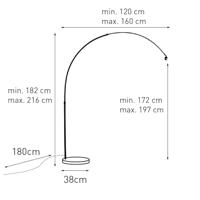 QAZQA Moderne booglamp staal verstelbaar zonder kap - thumbnail