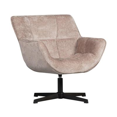 WOOOD Draaifauteuil 'Wibo' Chenille, kleur Taupe