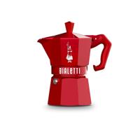 Percolator Bialetti MOKA EXCLUSIVE Rood Aluminium 3 Koppar - thumbnail