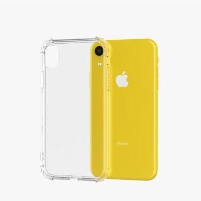 Schokbestendige transparante TPU softcase voor iPhone XR (transparant)