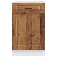 Keuken onderkast "Porto" bewerkt hout oud houtkleurig - thumbnail