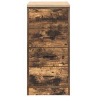 Garagekast 40x51x85 cm massief grenenhout gerookt eiken - thumbnail