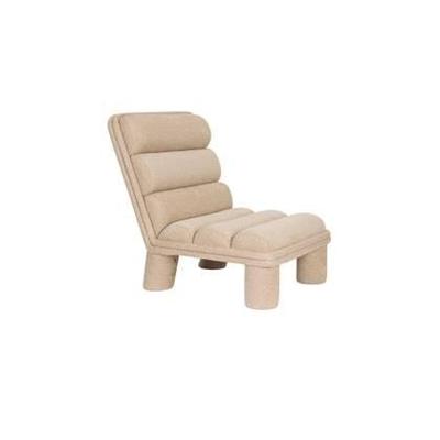 Dutchbone Fauteuil 'Fern' Bouclé, kleur Beige Dutchbone Fauteuil 'Fern' Bouclé, kleur Beige