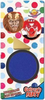 Marine Blauwe schmink met sponsje