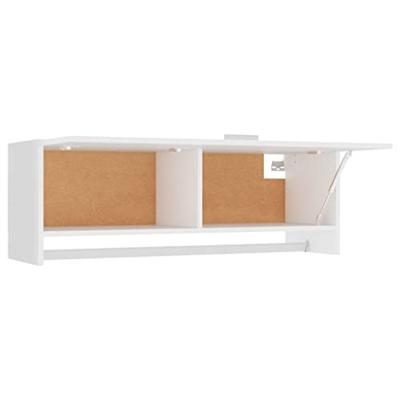 VidaXL Kledingkast 100x32,5x35 cm bewerkt hout wit VidaXL Kledingkast 100x32,5x35 cm bewerkt hout wit