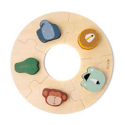Trixie houten ronde puzzel dieren, 10st. Trixie houten ronde puzzel dieren, 10st.