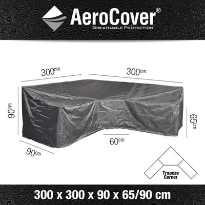 Hoes loungeset hoek hoge rugleuning 300 x 300 x 90 x 65 tot 90 cm AeroCover - Aerocover