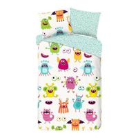 Good Morning Kinderdekbedovertrek "monsters" - Multi - (140x200/220 cm) - Katoen - thumbnail