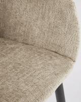 Kave Home Eetkamerstoel 'Konna' Chenille, kleur Beige - thumbnail