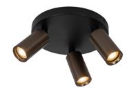 Lucide RITMO - Plafondspot - Ø 18 cm - 3xGU10 (MR11) - Koffie - thumbnail