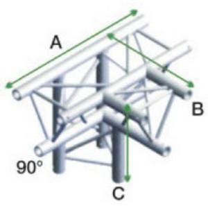 MILOS Milos Pro-30 Triangle F Truss - T-Cross + down 4-way - 71 cm