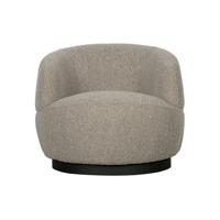 WOOOD Draaifauteuil 'Woolly' Bouclé, kleur Naturel - thumbnail