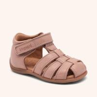 CARLY sandalen van leer met klittenbandsluiting voor kinderen BISGAARD beige (poederkleur) - thumbnail