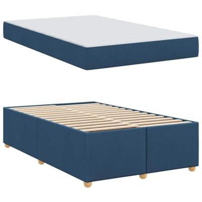 Bedframe met matras Blauw 120 x 190 cm Stof