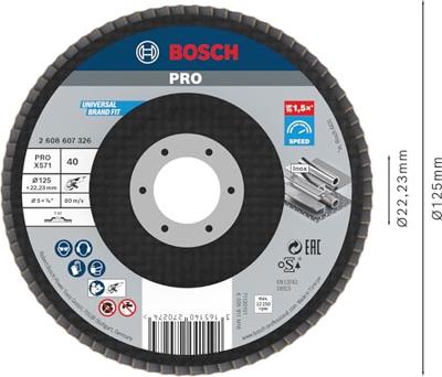 Bosch Accessoires 1 Lamellenschijf 125 X571, 
Best for Metal recht, 40 - 2608607326 Bosch Accessoires 1 Lamellenschijf 125 X571, 
Best for Metal recht, 40 - 2608607326