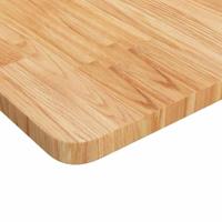 Wastafelblad 100x50x2,5cm behandeld massief hout lichtbruin - thumbnail