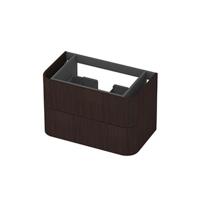 INK - Afgeronde Onderkast Fineer 2 Laden Softclose Tbv Grepen - 800x450x520 Mm - Dark Veneer - thumbnail