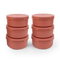ZiiPa Pizzadeeg doos - ø 16 cm / 250 gram - Terracotta - 6 stuks - thumbnail