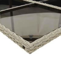 13-delige Tuinset met kussens poly rattan lichtgrijs - thumbnail