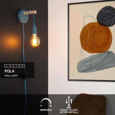 Lucide POLA - Wandlamp Kinderkamer - 1xE27 - Blauw