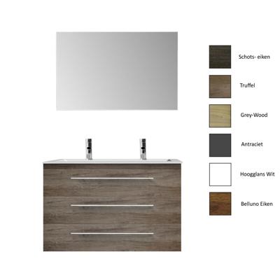 Badkamermeubelset Sanicare Q4 Drie Soft-Close Laden 100x45 cm Grey-Wood (0,1 of 2 Kraangaten) Badkamermeubelset Sanicare Q4 Drie Soft-Close Laden 100x45 cm Grey-Wood (0,1 of 2 Kraangaten)