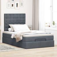 Ottoman bed met matrassen en LED's 120x190cm fluweel - thumbnail